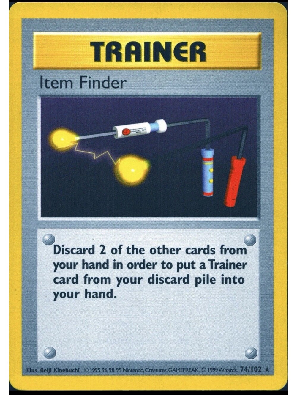 Item Finder Trainer #74/102 Ultra Rare-Near Mint-Shadowless